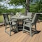 Highwood Usa Weatherly 5pc Round Counter Height Outdoor Patio Furniture Dining Set AD-CNW48-EUC - alternate 3